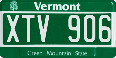 VT license plate XTV906