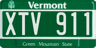 VT license plate XTV911