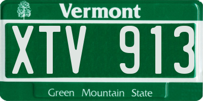 VT license plate XTV913