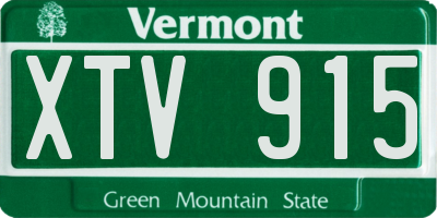 VT license plate XTV915