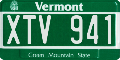 VT license plate XTV941
