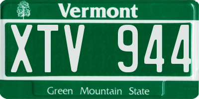 VT license plate XTV944