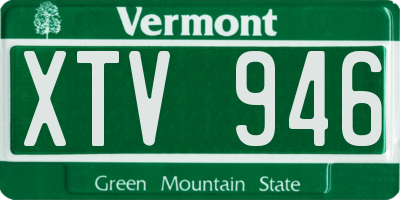 VT license plate XTV946
