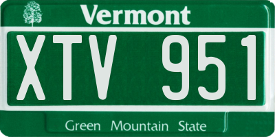 VT license plate XTV951