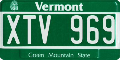 VT license plate XTV969