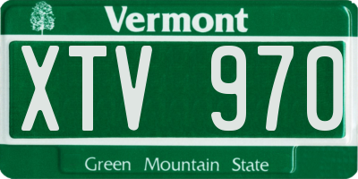 VT license plate XTV970