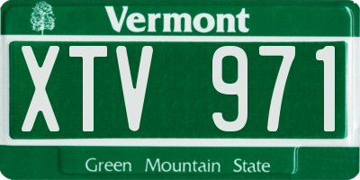 VT license plate XTV971