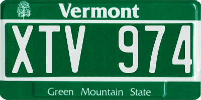 VT license plate XTV974