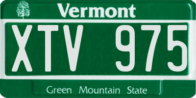 VT license plate XTV975