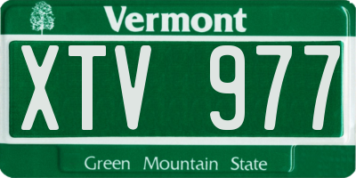 VT license plate XTV977
