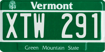 VT license plate XTW291