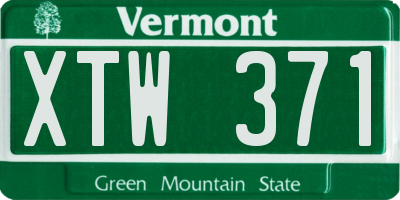 VT license plate XTW371
