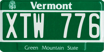 VT license plate XTW776