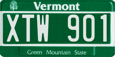 VT license plate XTW901