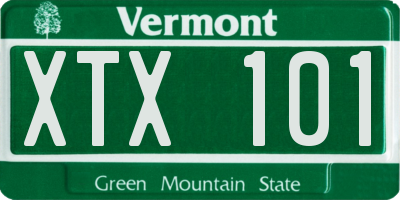 VT license plate XTX101