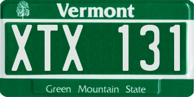 VT license plate XTX131