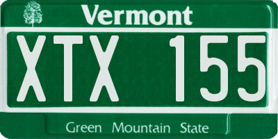 VT license plate XTX155