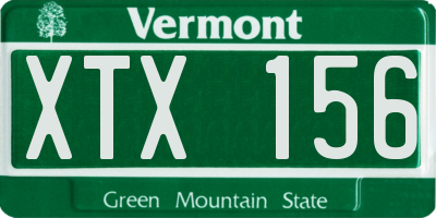 VT license plate XTX156