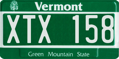 VT license plate XTX158