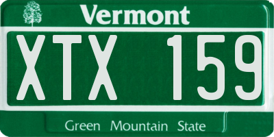 VT license plate XTX159