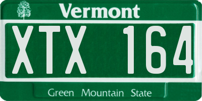 VT license plate XTX164