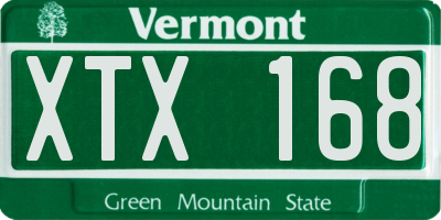VT license plate XTX168
