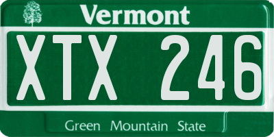 VT license plate XTX246