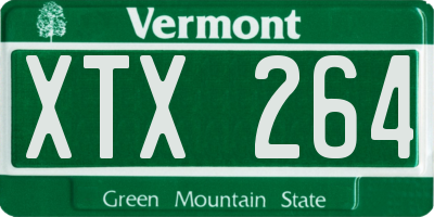 VT license plate XTX264