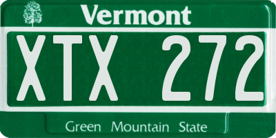 VT license plate XTX272