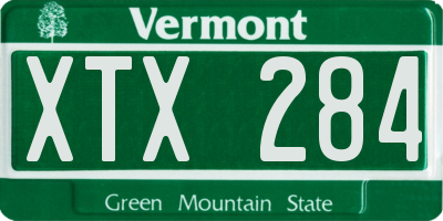 VT license plate XTX284