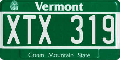 VT license plate XTX319