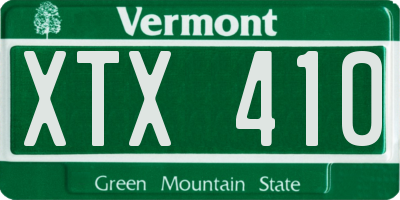 VT license plate XTX410