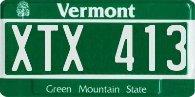 VT license plate XTX413