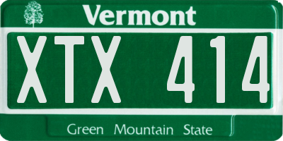 VT license plate XTX414