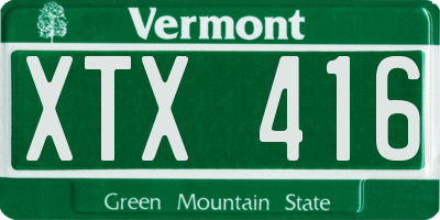 VT license plate XTX416