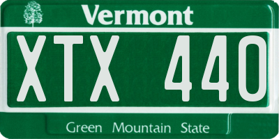 VT license plate XTX440