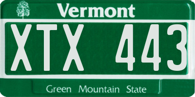 VT license plate XTX443