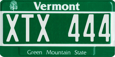VT license plate XTX444