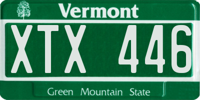 VT license plate XTX446