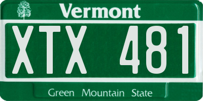 VT license plate XTX481