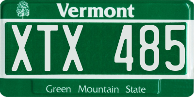 VT license plate XTX485