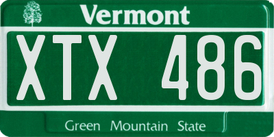VT license plate XTX486