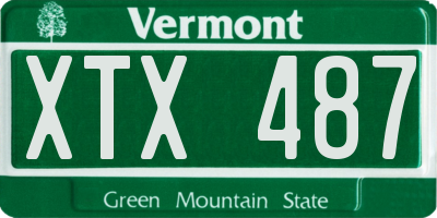 VT license plate XTX487