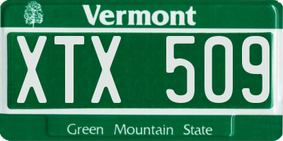 VT license plate XTX509