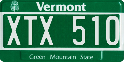 VT license plate XTX510