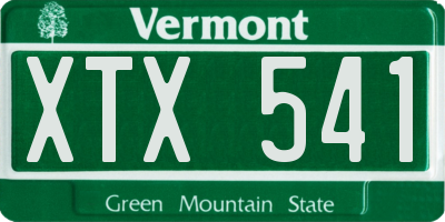 VT license plate XTX541