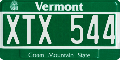 VT license plate XTX544