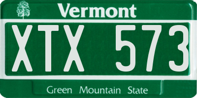 VT license plate XTX573