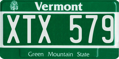VT license plate XTX579