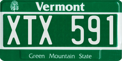 VT license plate XTX591